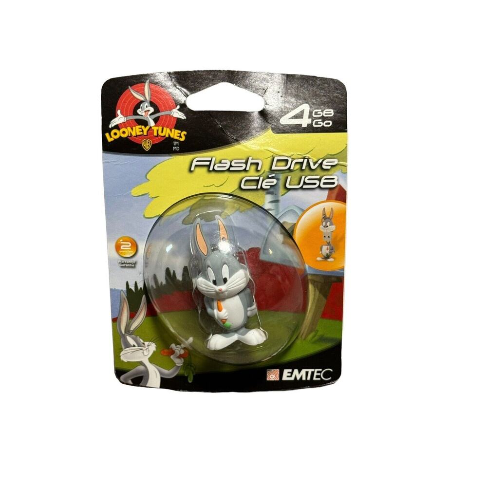 NEW SEALED Bugs Bunny Looney Tunes 4GB USB Flash Drive Emtec